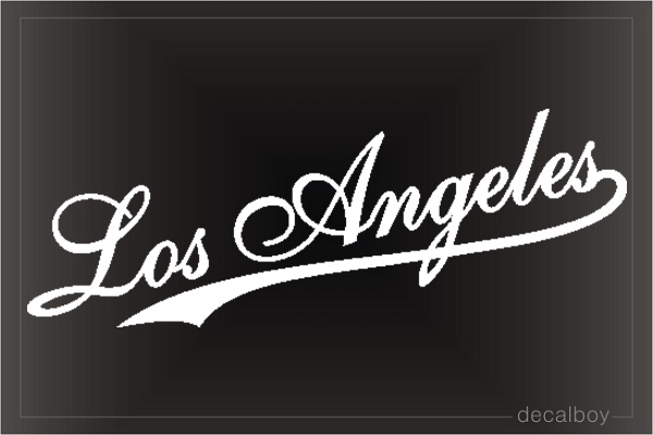 Los Angeles Cursive Window Decal