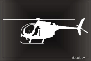 MH 6 Little Bird Drawn Helicopter Decal