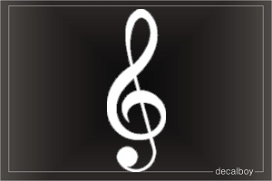 NOTE Treble clef Guitar/MUSIC note Car Stickers