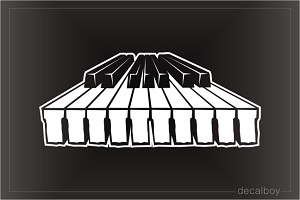 PIANO keyboard Guitar/MUSIC note Car Stickers