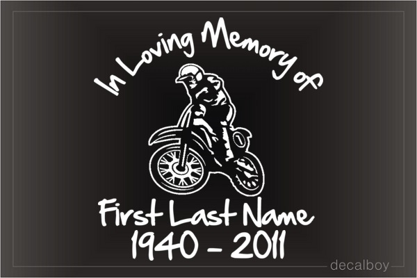 Motorcycler MemorialDecal