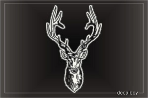Mounted Deer Window Decal