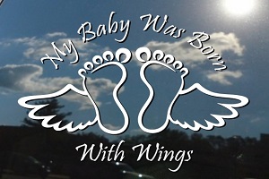 My Baby Was Born With Wings Decal