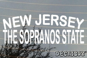 New Jersey The Sopranos State Vinyl Die-cut Decal