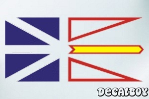 Newfoundland And Labrador Flag Auto Decal
