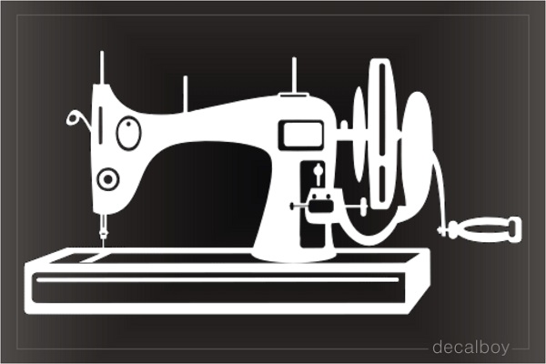 Old Sewing Machine Decal