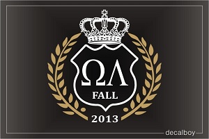 Omega Lambda Fraternity logoDecal