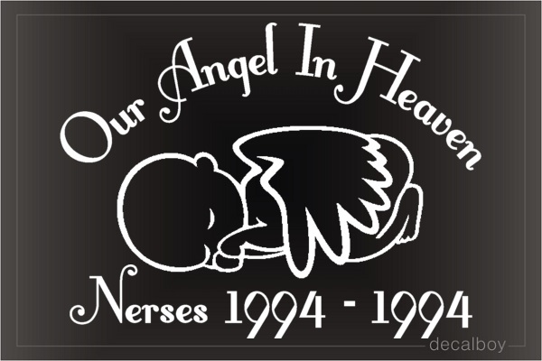 Our Angel In Heaven Memorial Car Decal