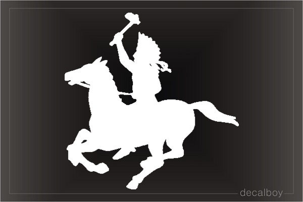 Indian Horse 3 Car Window Decal