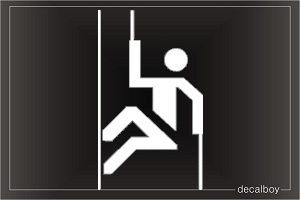 Olympics Rappelling Climbing Window Decal