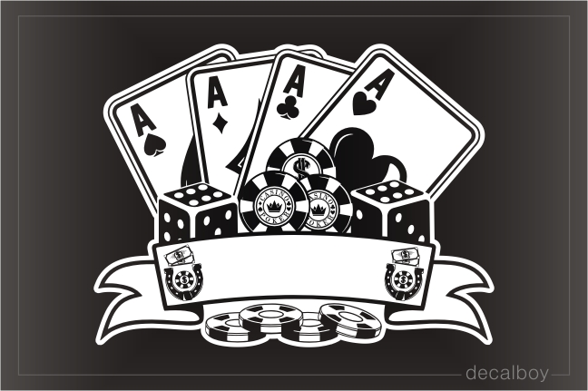 Poker Casino Decal