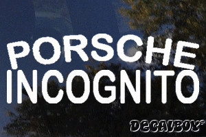 Porsche Incognito Vinyl Die-cut Decal