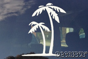Palm Tree Island Window Decal