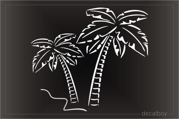 Palm Trees Beach Tropical Decal