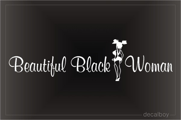 Beautiful Black Woman Car Decal