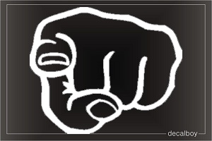 Pointing Finger Hand Car Decal