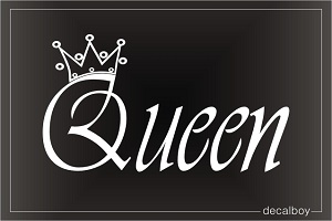 Queen Crown Tattoo Design Car Window Decal