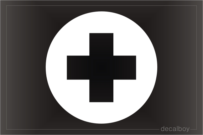 Red Cross Car Decal