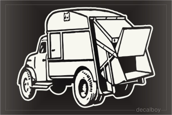 Rear Loading Garbage Truck Decal