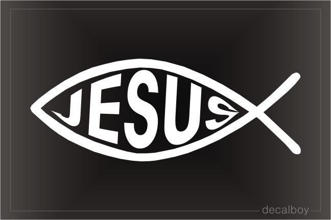 Christian Fish Jesus Window Decal
