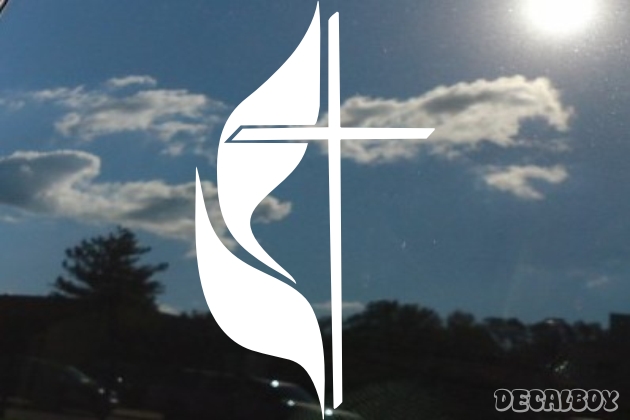 Cross United Methodist Die-cut Decal