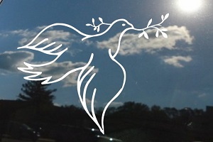 Dove Olive Branch Window Decal