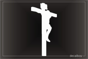 Jesus Crucifixion Window Decal