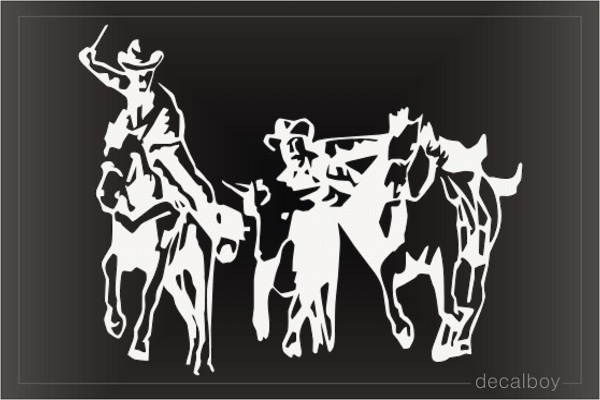 Rodeo Cowboys Car Window Decal