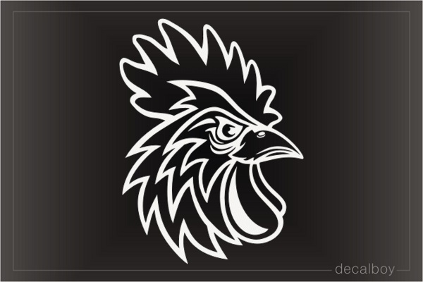 Rooster Head Decal