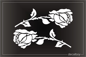Roses Valentines Window Decal