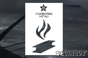 Flammable Sign 1 Car Decal