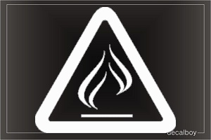 Flammable 5 Car Decal
