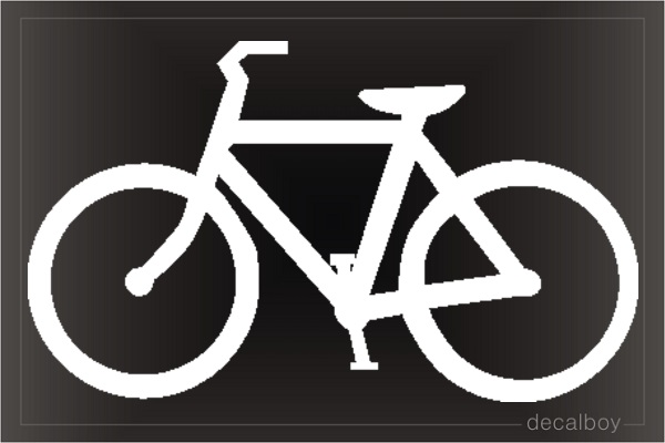 Bicycle Sign 2 Window Decal