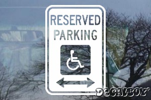 Reserved Parking Handicap Car Decal