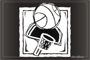 Basket Ball Window Decal