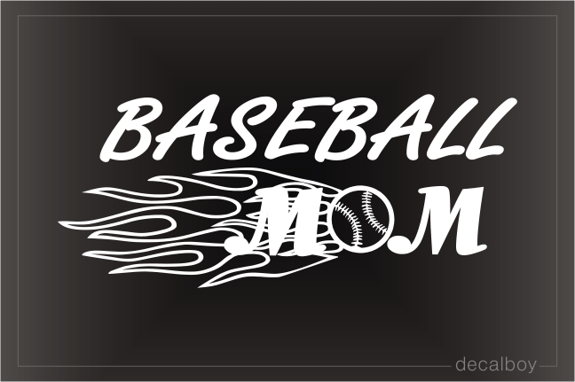 Baseball Mom Window Decal