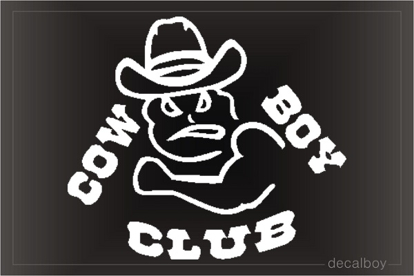 Cowboy Club Car Window Decal