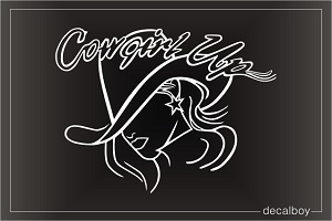 Cowgirl Up 2 Car Window Decal