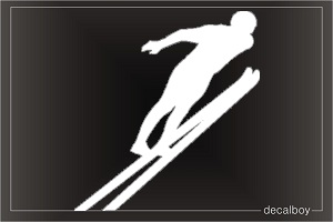 Skiing Jumping Window Decal
