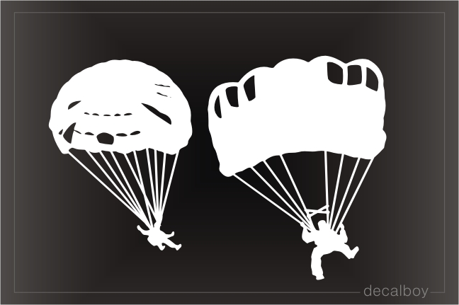 Skydiving Clipart Window Decal