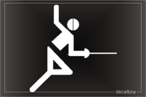Sport Olympic Fencing Window Decal