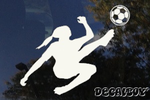 Soccer Girl Car Window Decal