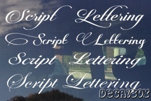 Script Lettering Decal