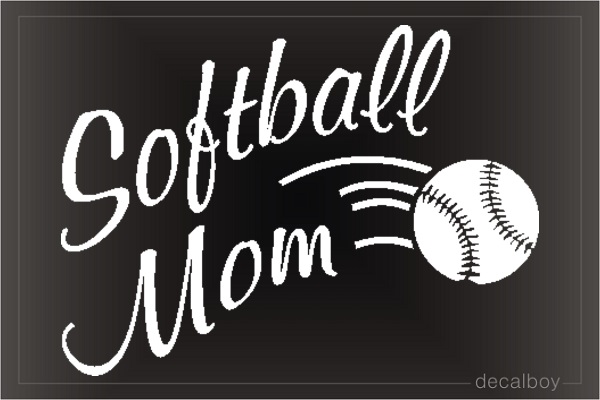 Softball Mom Window Decal