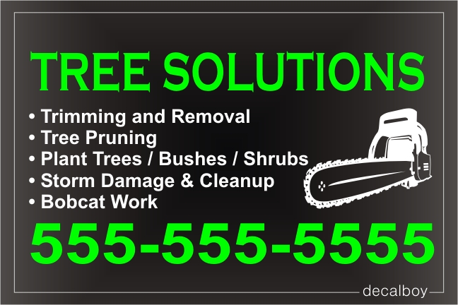 Tree Solutions Sign Decal
