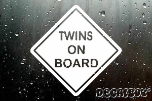 Twins On Board 101 Car Decal