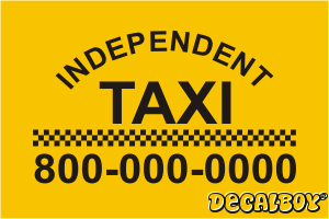 Taxi Decal Kit Vinyl Die-cut Decal