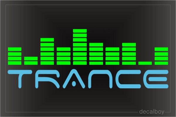 Trance Music With Equalizers Decal