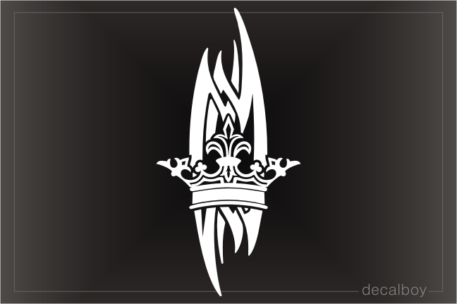 Tribal Crown Tattoo Car Decal