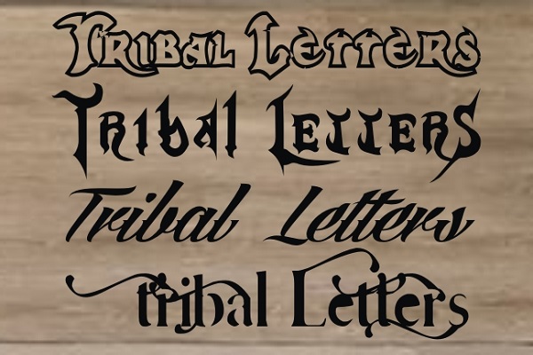 Tribal Letters Car Decal